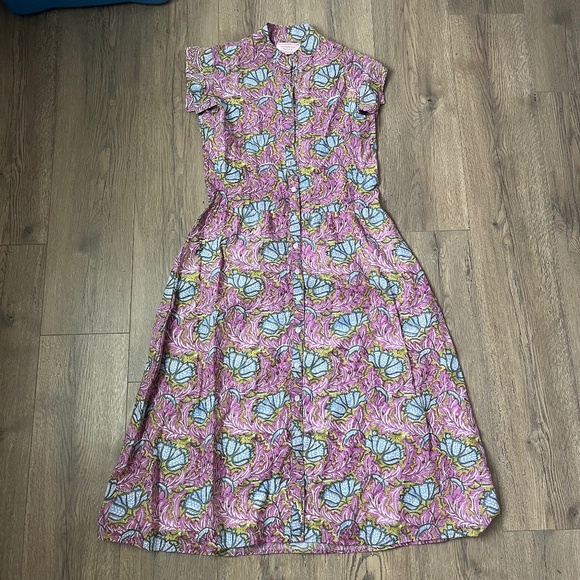 Hampton House Tuckernuck Hunter Dress in Fuchsia Floral Sz XS - Picture 5 of 12